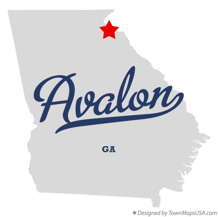 Map of Avalon, GA,