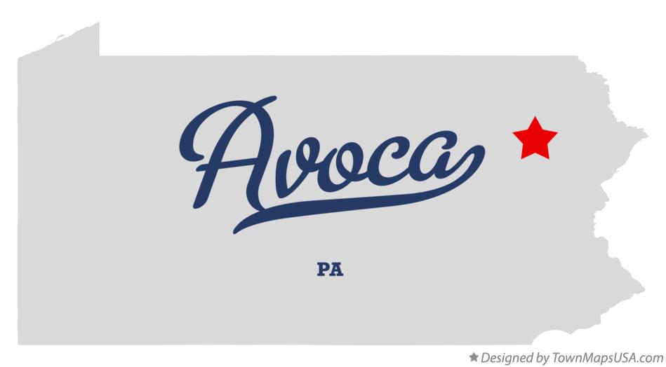 Map of Avoca, PA, Pennsylvania