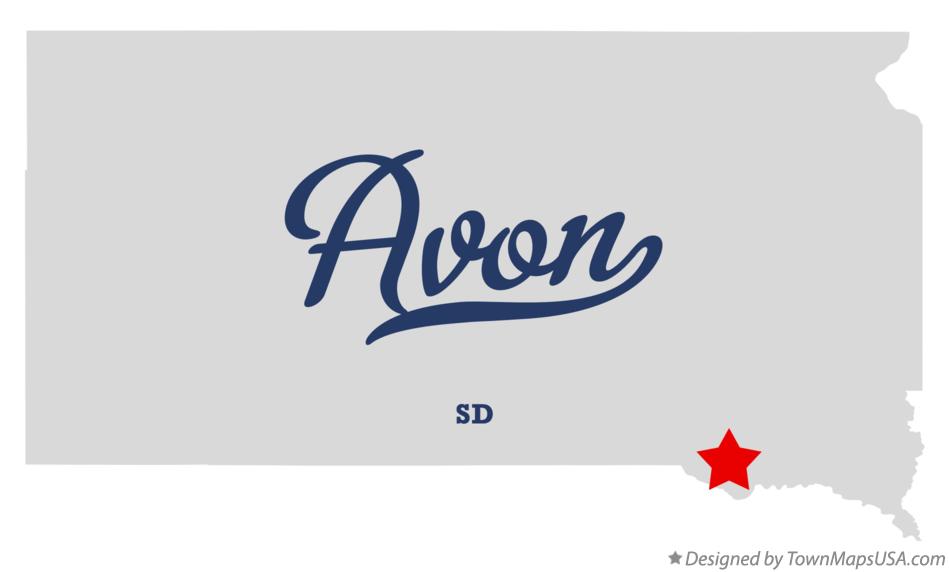 Map of Avon, SD, South Dakota