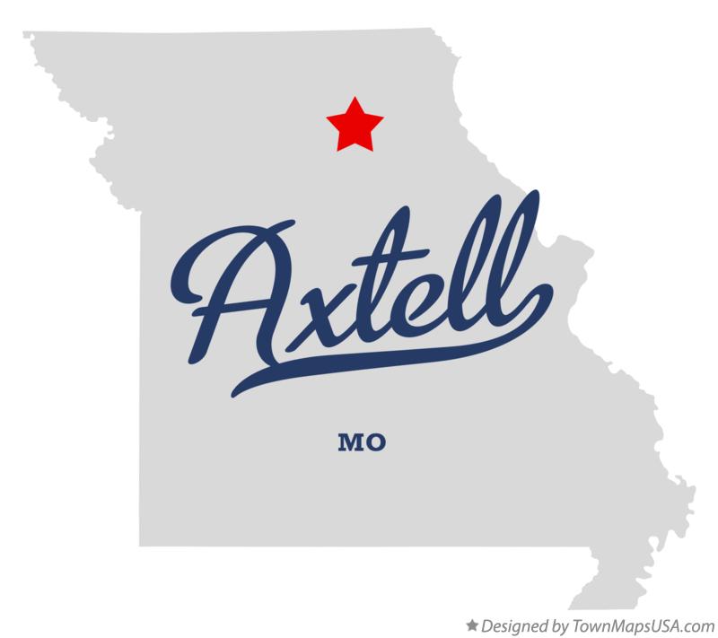 Map of Axtell, MO, Missouri