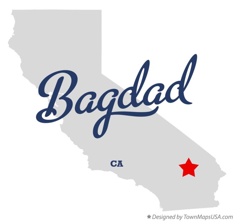 Map of Bagdad, CA, California