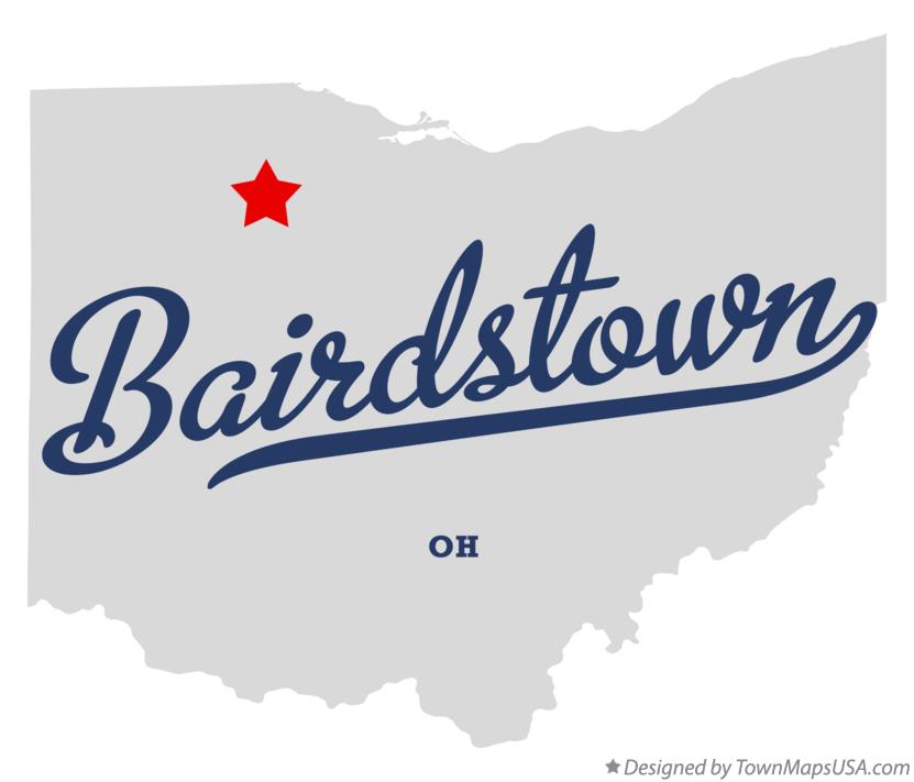 Map of Bairdstown, OH, Ohio