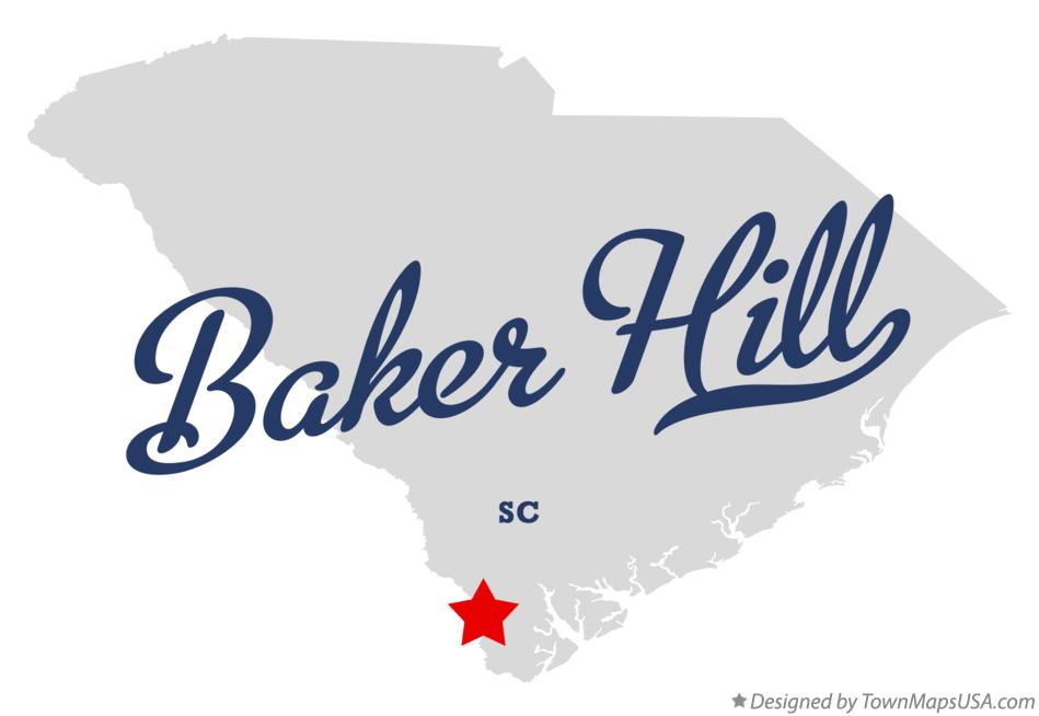Map of Baker Hill, SC, South Carolina