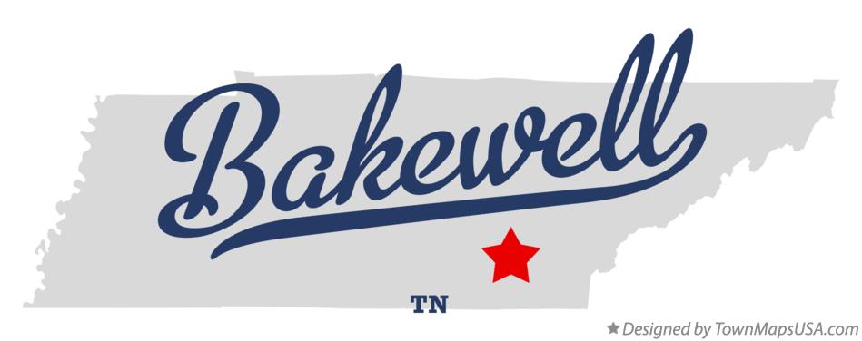 Map of Bakewell, TN, Tennessee