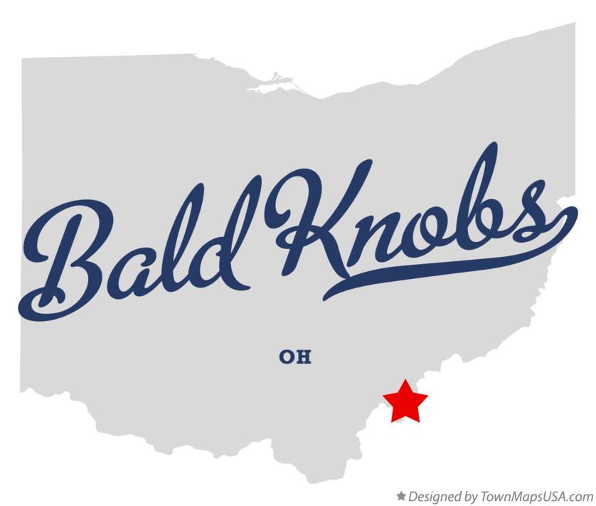 Map of Bald Knobs, OH, Ohio