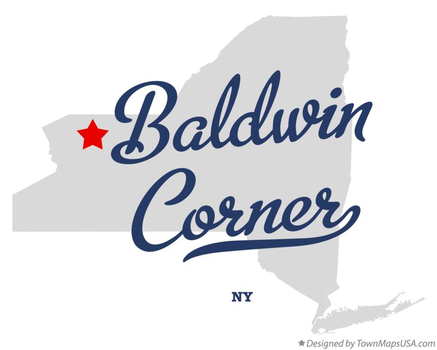 Map of Baldwin Corner, NY, New York