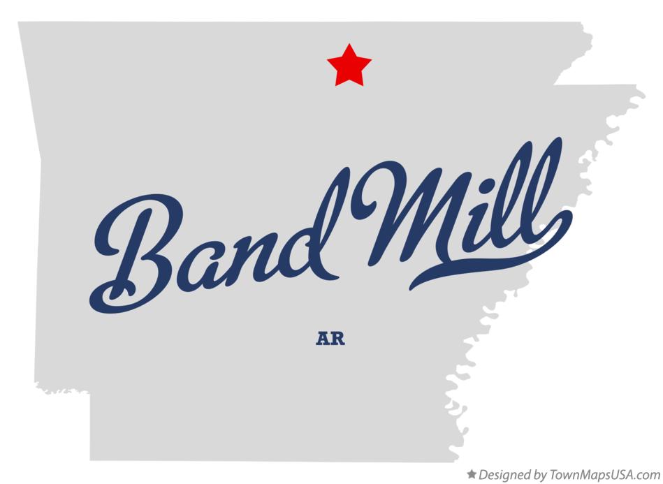 Map of Band Mill, AR, Arkansas