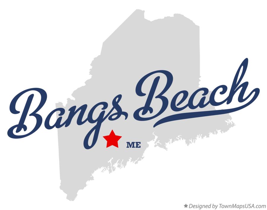 Map of Bangs Beach, ME, Maine