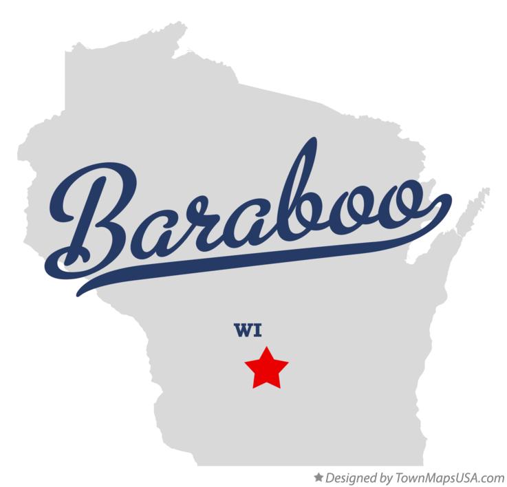 Map of Baraboo, WI, Wisconsin