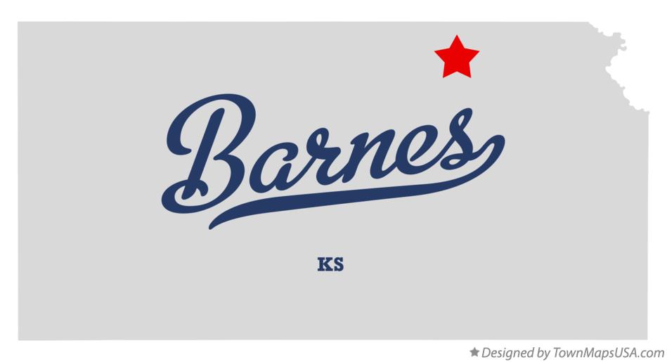 Map of Barnes, KS, Kansas