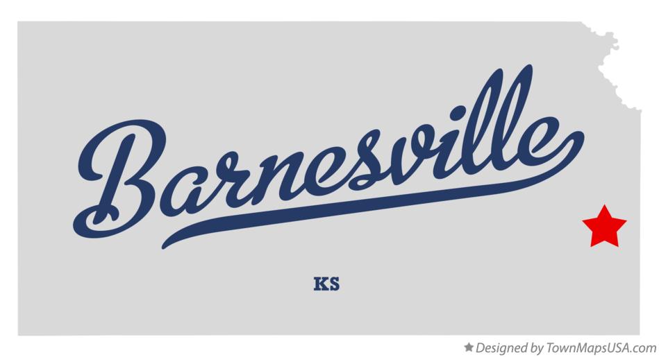 Map of Barnesville, KS, Kansas