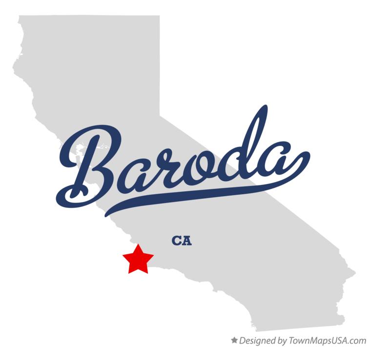 Map of Baroda, CA, California