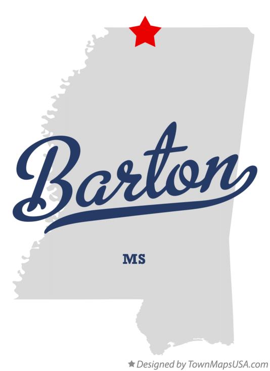Map of Barton, MS, Mississippi