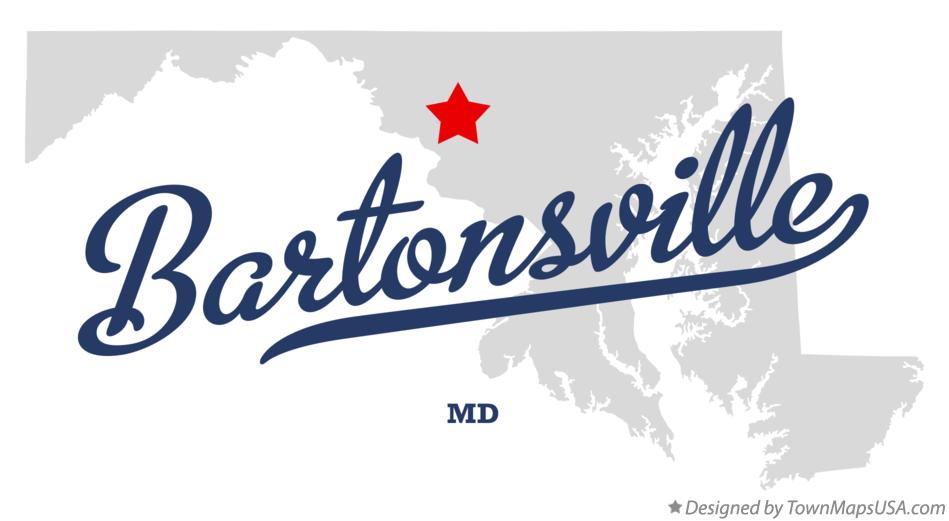 Map of Bartonsville, MD, Maryland