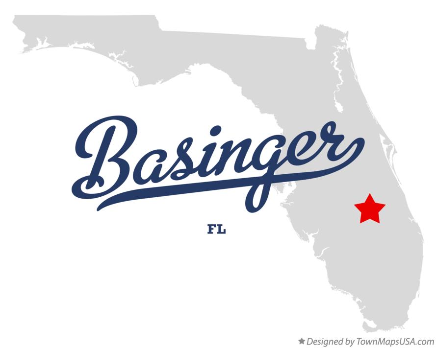 Map of Basinger, FL, Florida