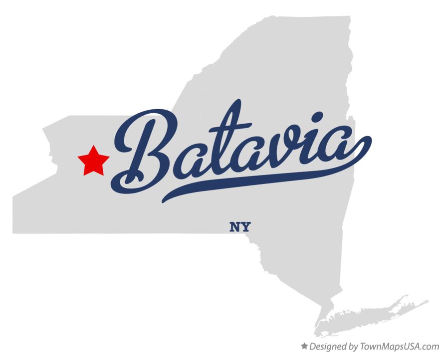 Map of Batavia, NY, New York