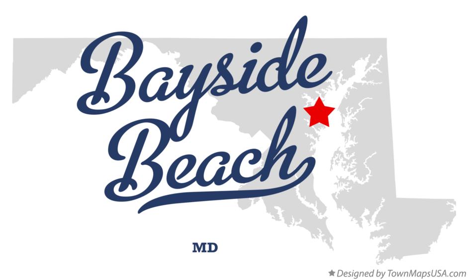 Map of Bayside Beach, MD, Maryland
