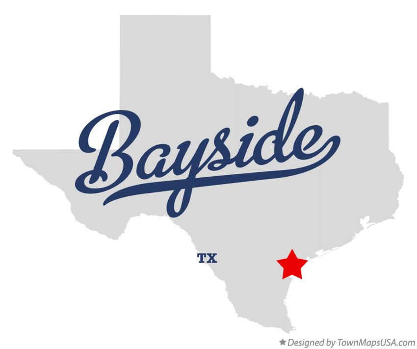 Map of Bayside, TX, Texas