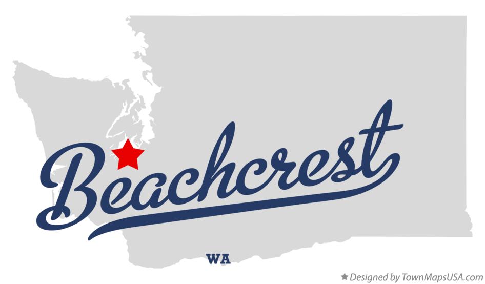 Map of Beachcrest, WA, Washington