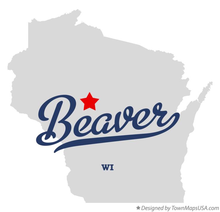 Map of Beaver, Clark County, WI, Wisconsin