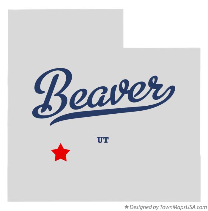 Map of Beaver, UT, Utah