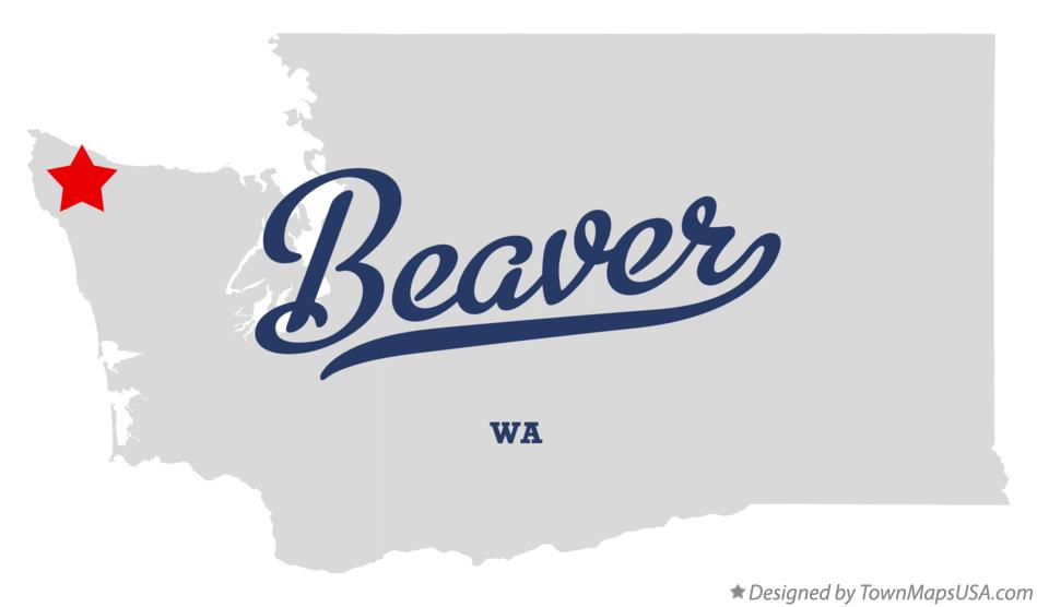 Map of Beaver, WA, Washington