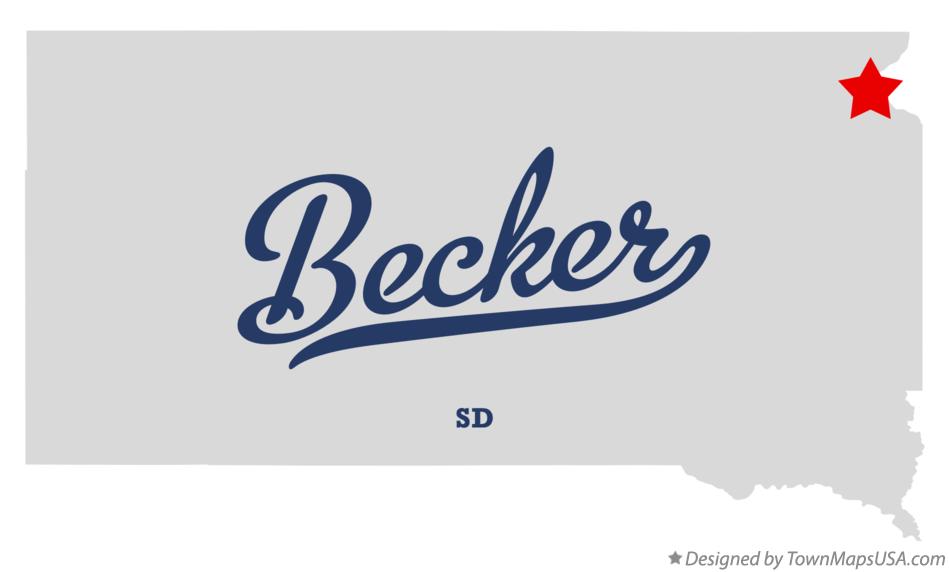 Map of Becker, SD, South Dakota