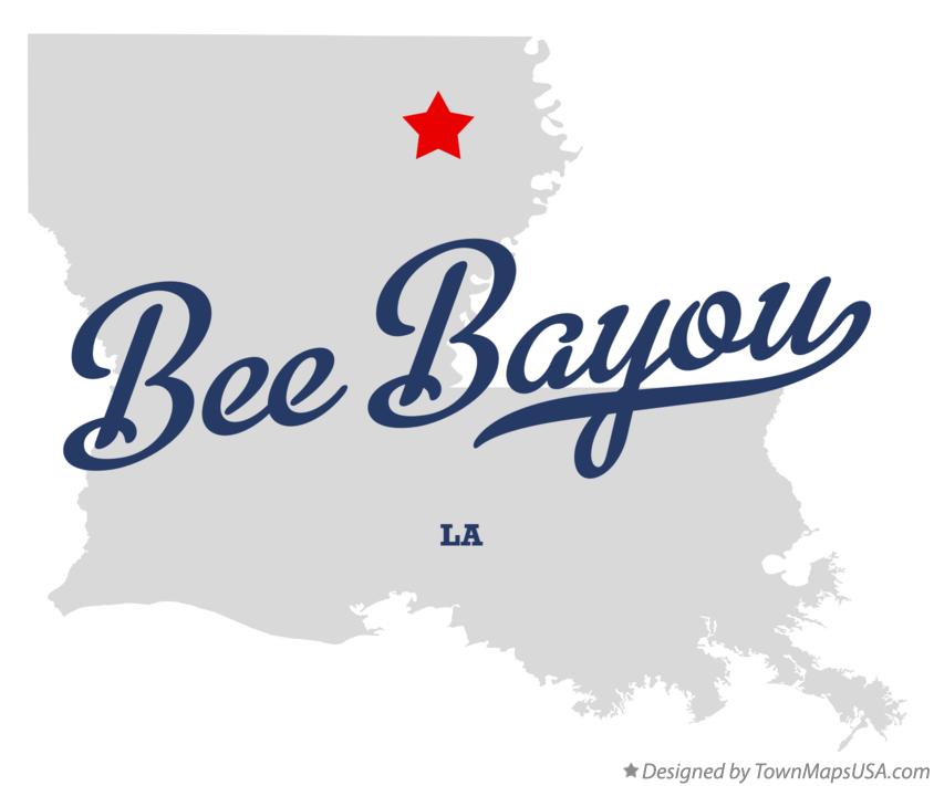Map of Bee Bayou, LA, Louisiana