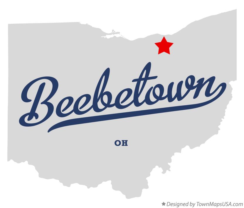 Map of Beebetown, OH, Ohio