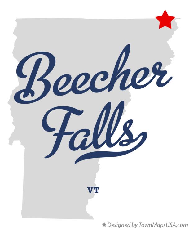 Map of Beecher Falls, VT, Vermont