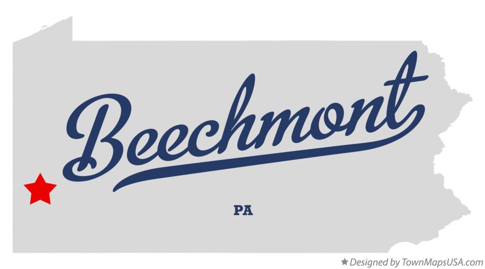 Map of Beechmont, PA, Pennsylvania