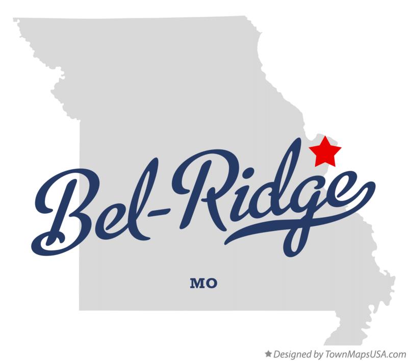 Map of BelRidge, MO, Missouri