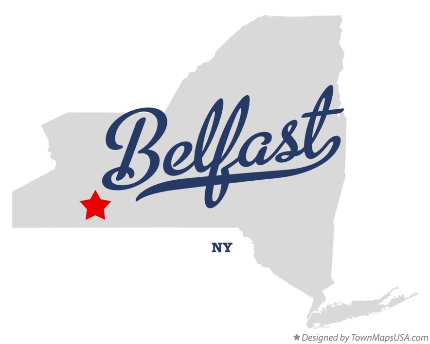 Map of Belfast, NY, New York