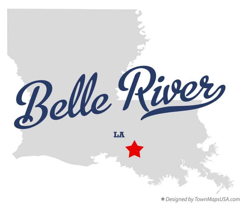 Map of Belle River, LA, Louisiana