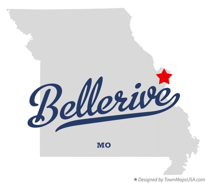 Map of Bellerive, MO, Missouri