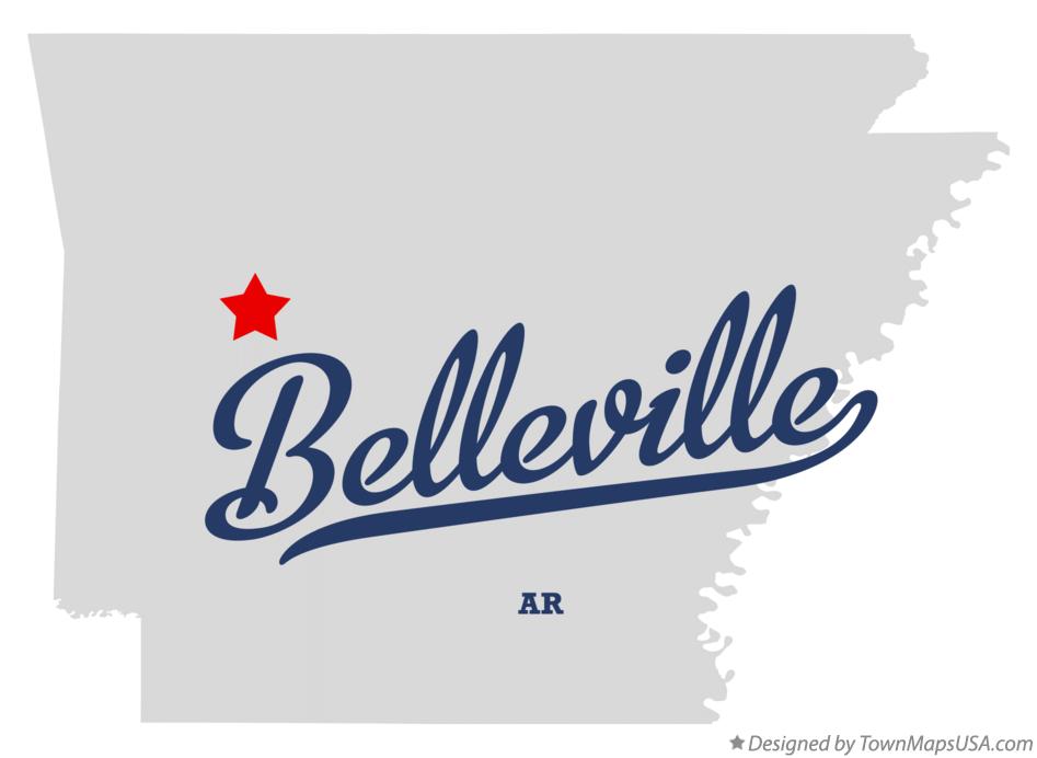 Map of Belleville, AR, Arkansas