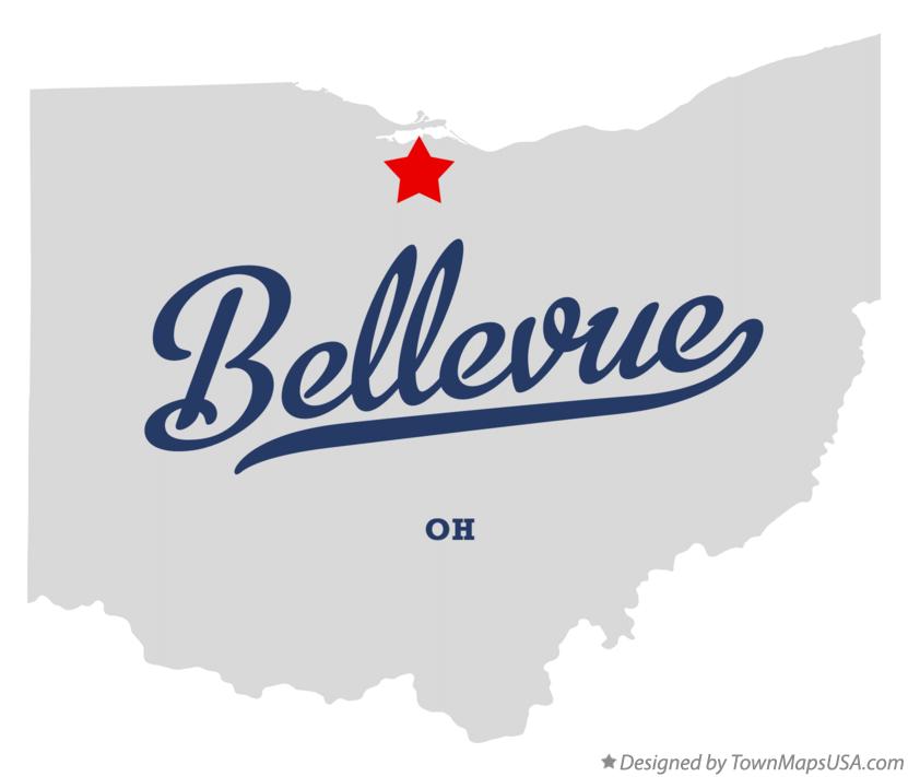 Map Of Bellevue Ohio Holly Laureen