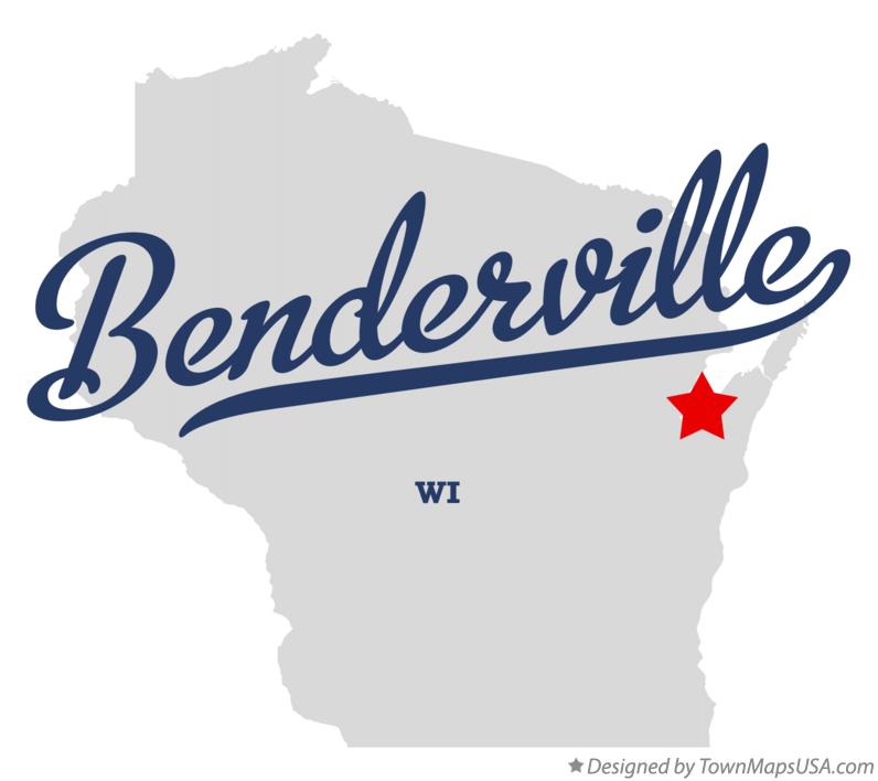 Map of Benderville, WI, Wisconsin
