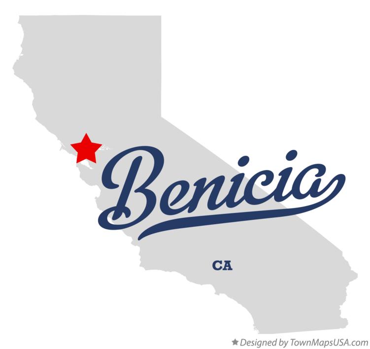 Map of Benicia, CA, California