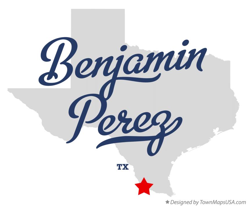 Map of Benjamin Perez, TX, Texas