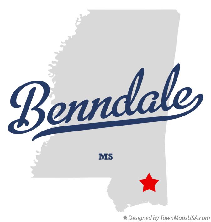 Map of Benndale, MS, Mississippi