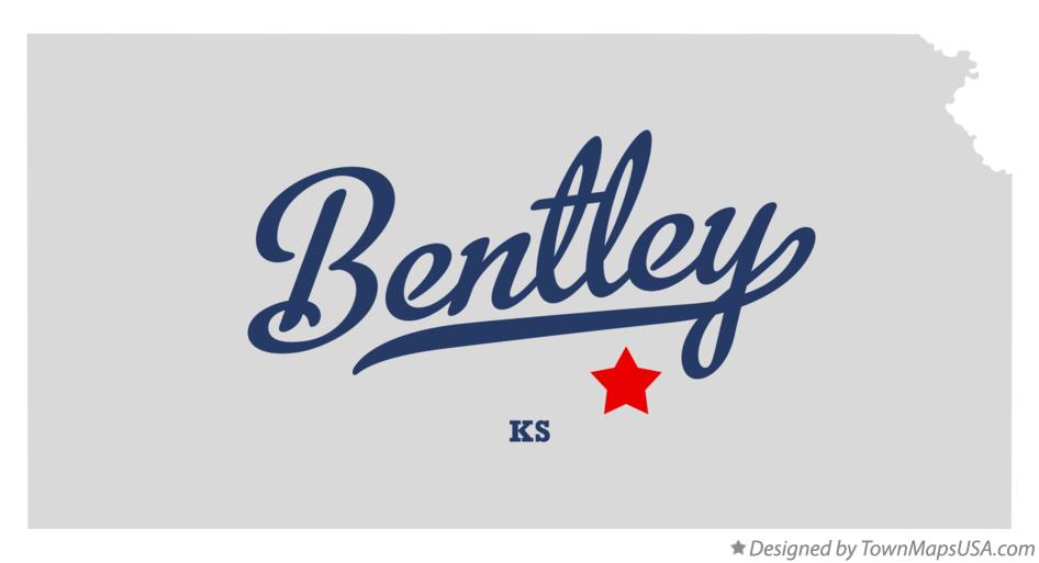 Map of Bentley, KS, Kansas