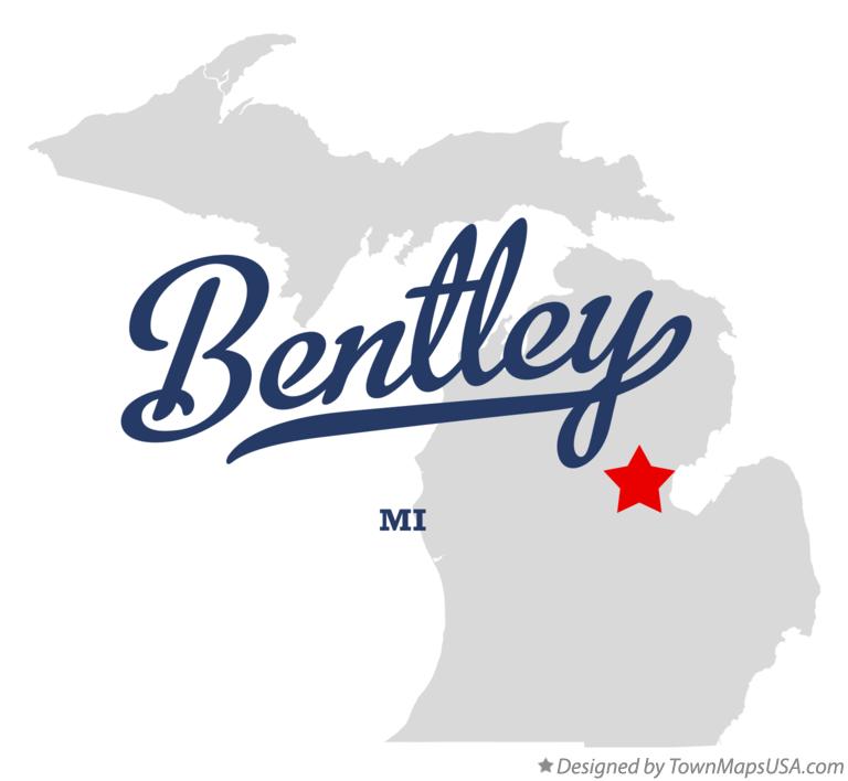 Map of Bentley, MI, Michigan
