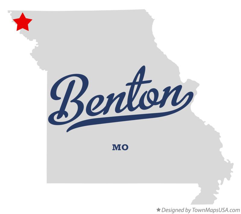 Map of Benton, Atchison County, MO, Missouri
