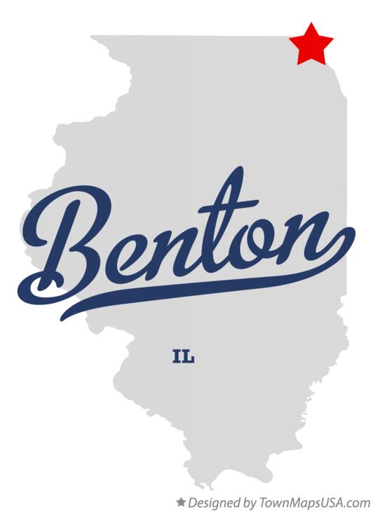 Map of Benton, Lake County, IL, Illinois