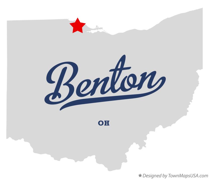 Map of Benton, Ottawa County, OH, Ohio