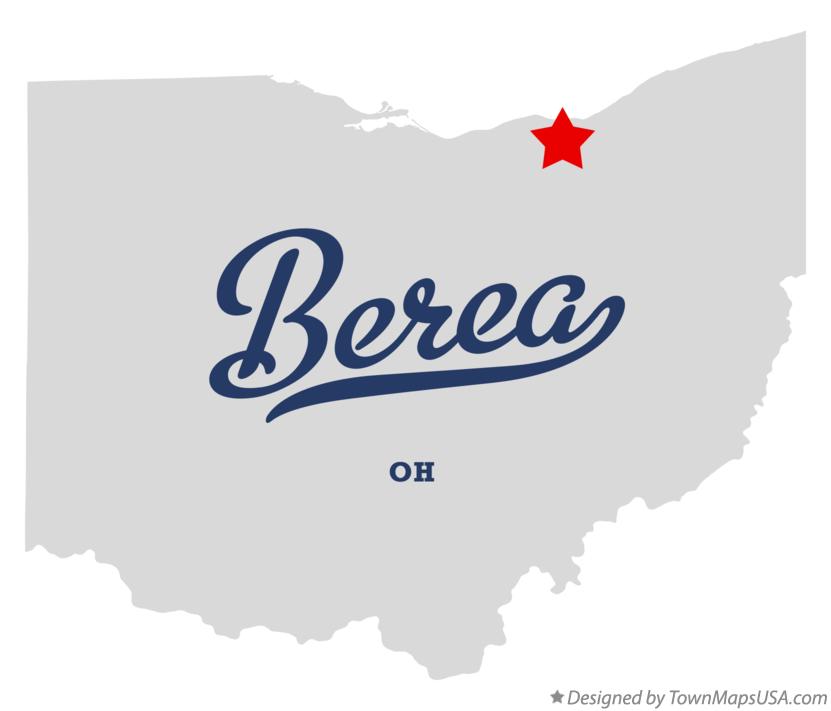 Map of Berea, OH, Ohio