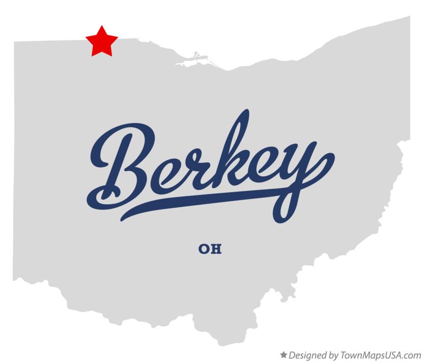 Map of Berkey, OH, Ohio