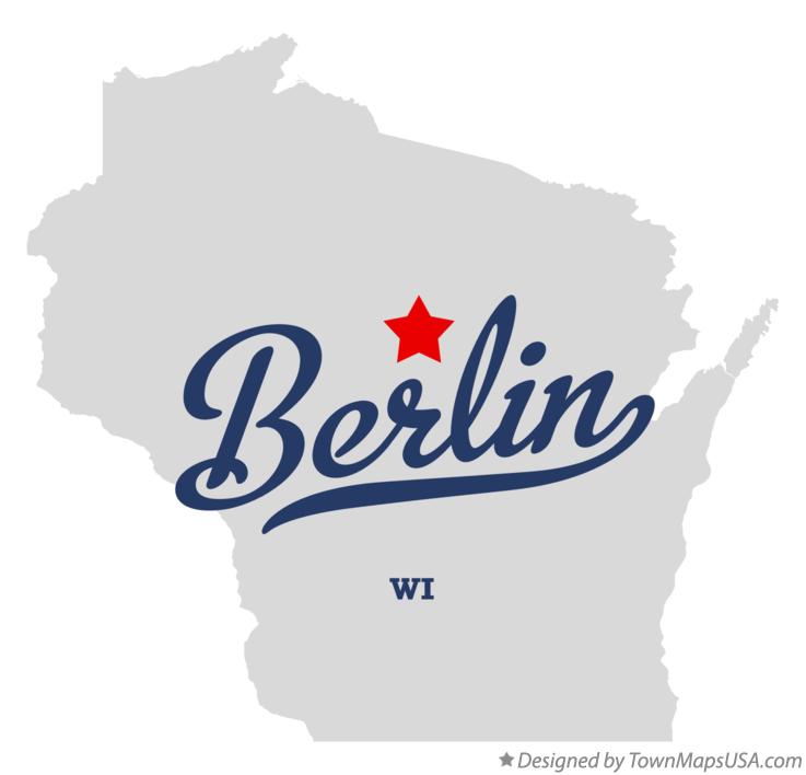 Map of Berlin, Marathon County, WI, Wisconsin