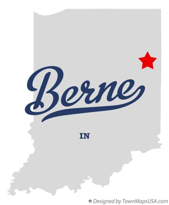 Map of Berne, IN, Indiana